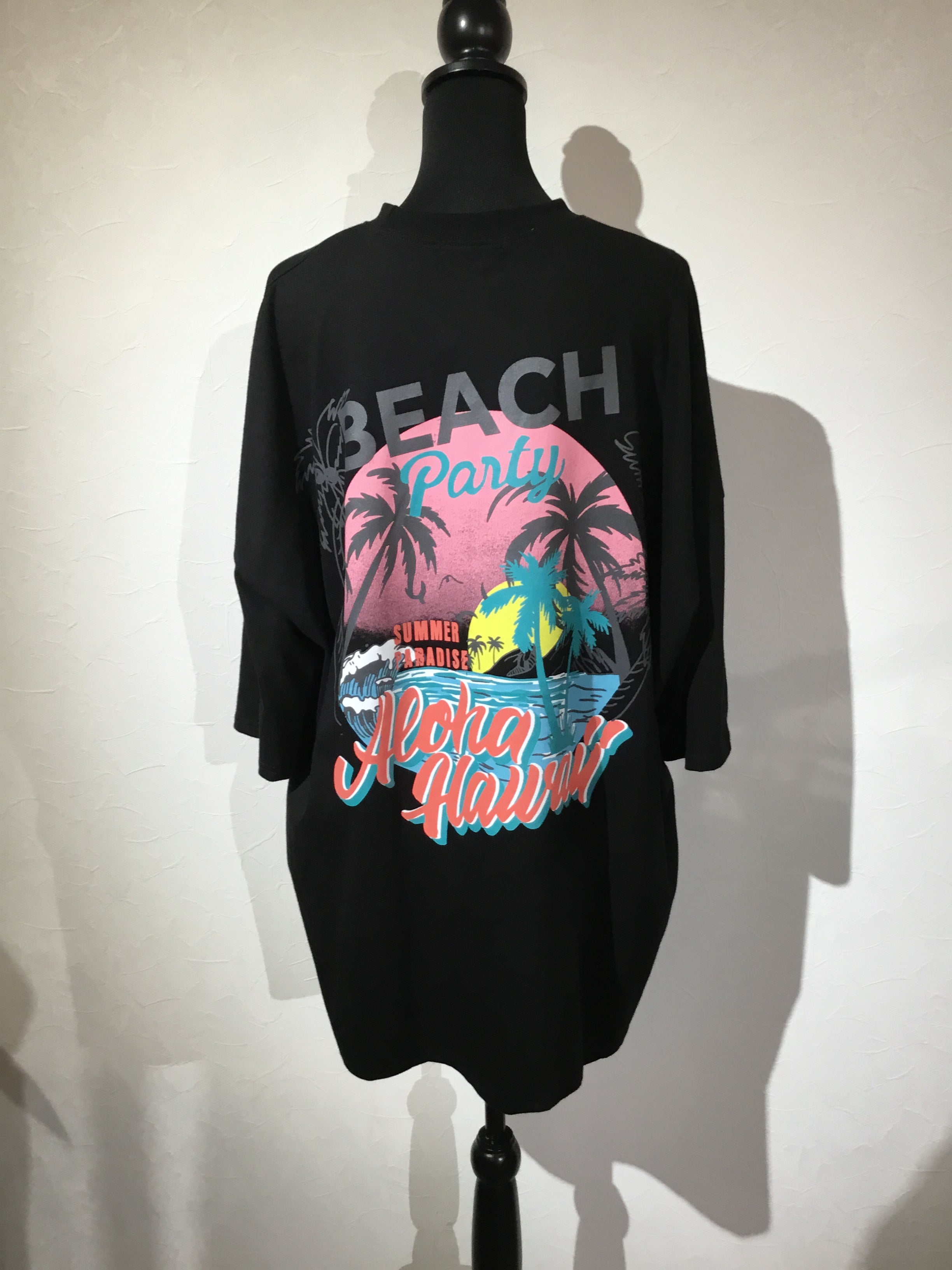 バックプリントアロハTシャツ　